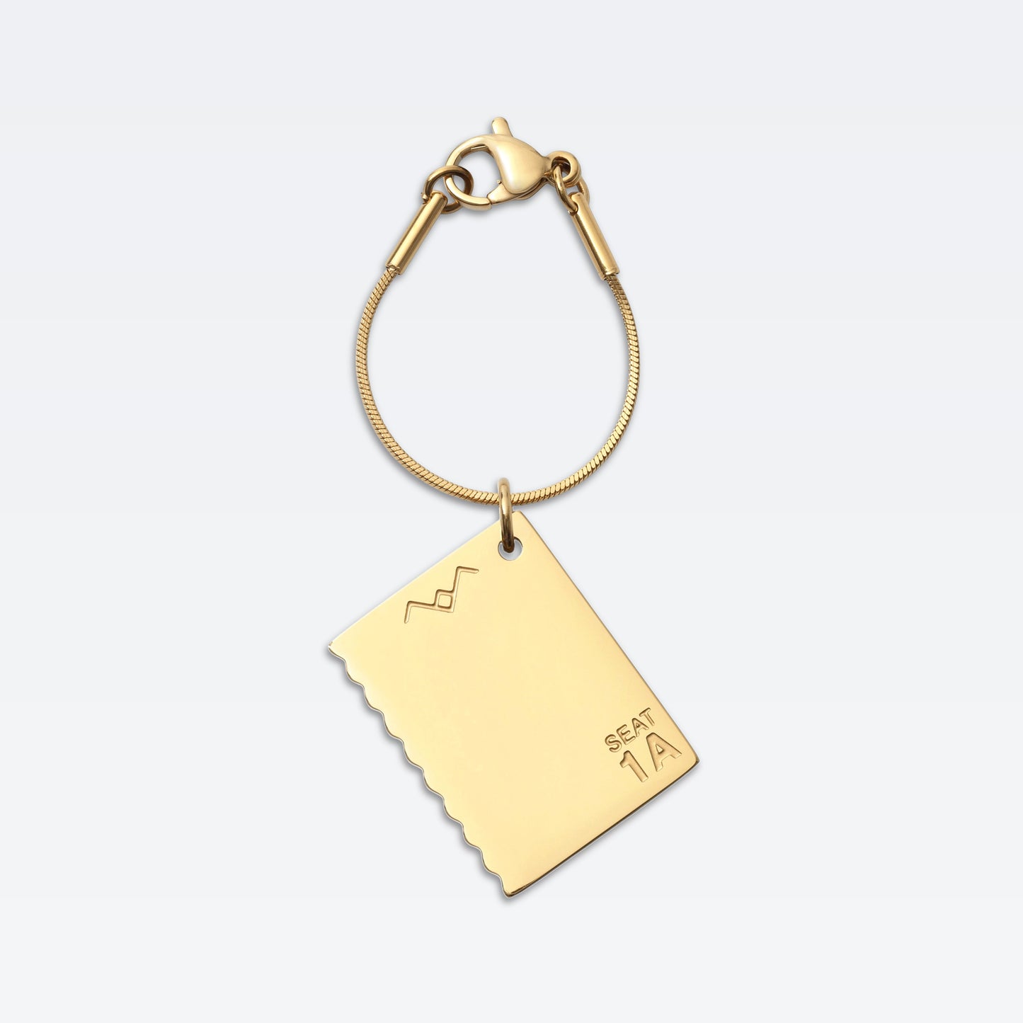 The Flight Series Boarding Pass Charm in Gold