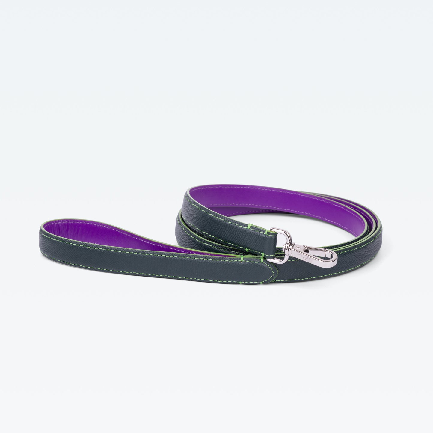 Cadogan Classic Handle Lead in Vert Regent with palladium hardware