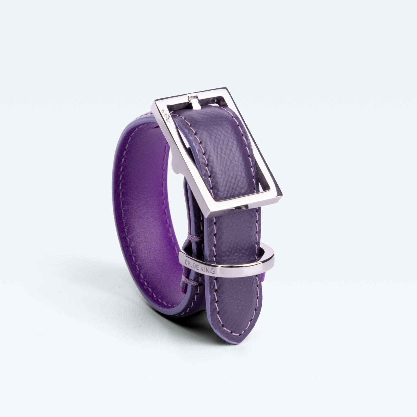 Cadogan Cuff in Royal Violet with palladium hardware