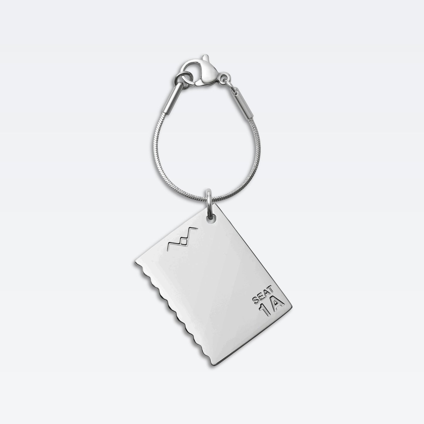 The Flight Series Boarding Pass Charm in Palladium