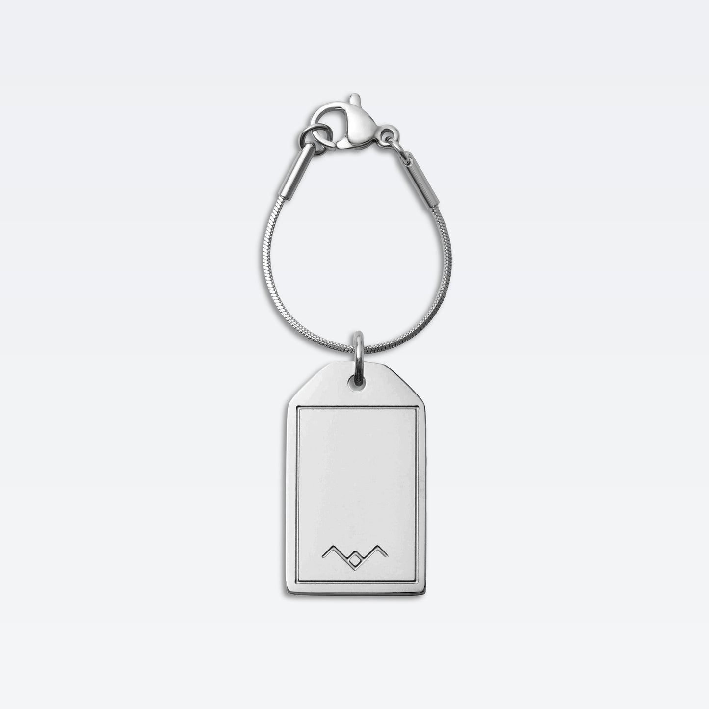 The Flight Series Luggage Label Charm in Palladium