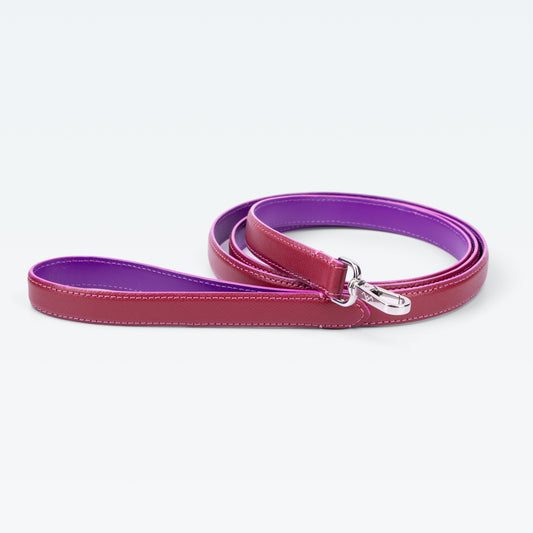 Cadogan Classic Handle Lead in Claret with palladium hardware