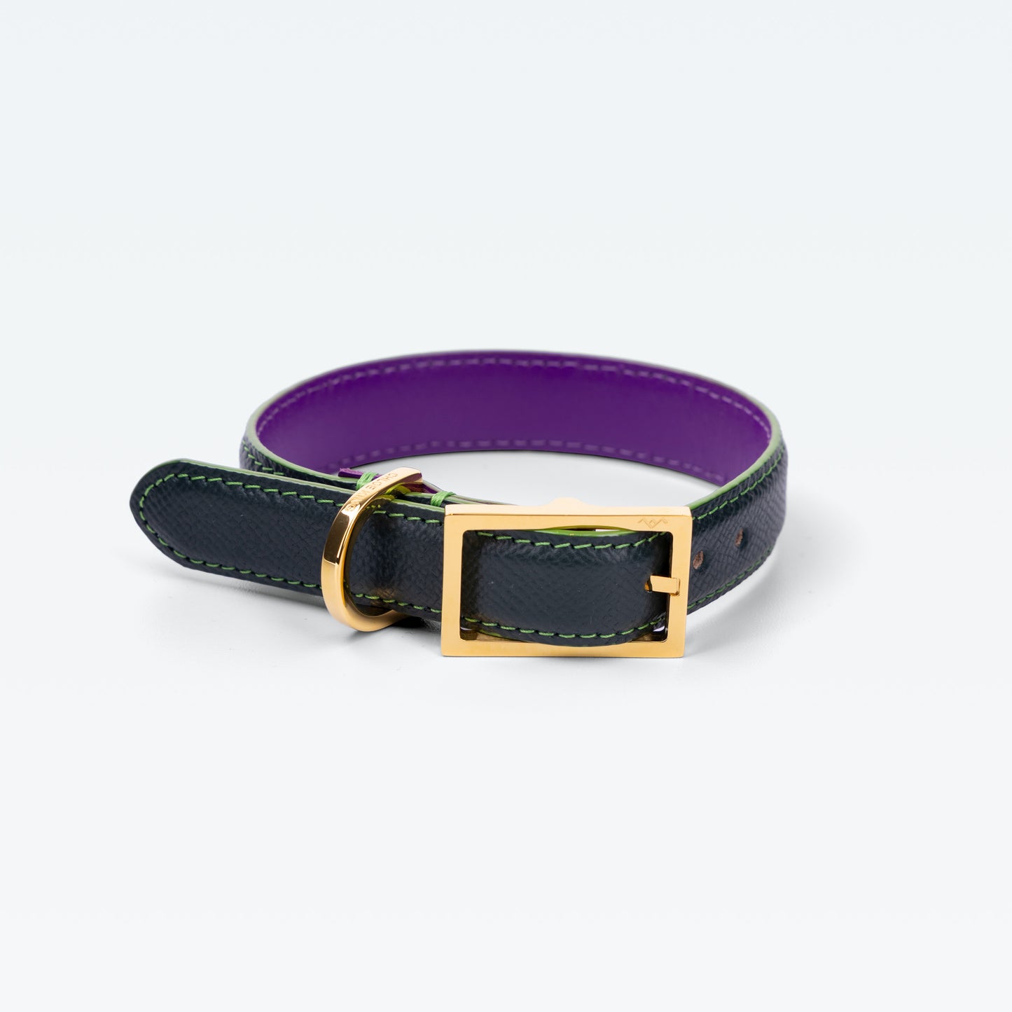 Cadogan Collar in Vert Regent with gold hardware