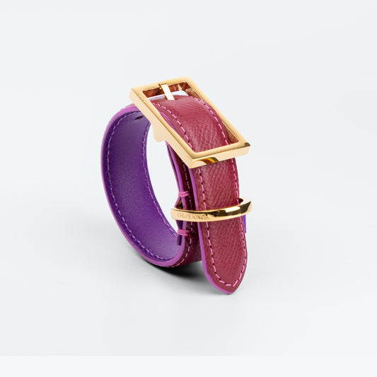 Cadogan Cuff in Claret with gold hardware