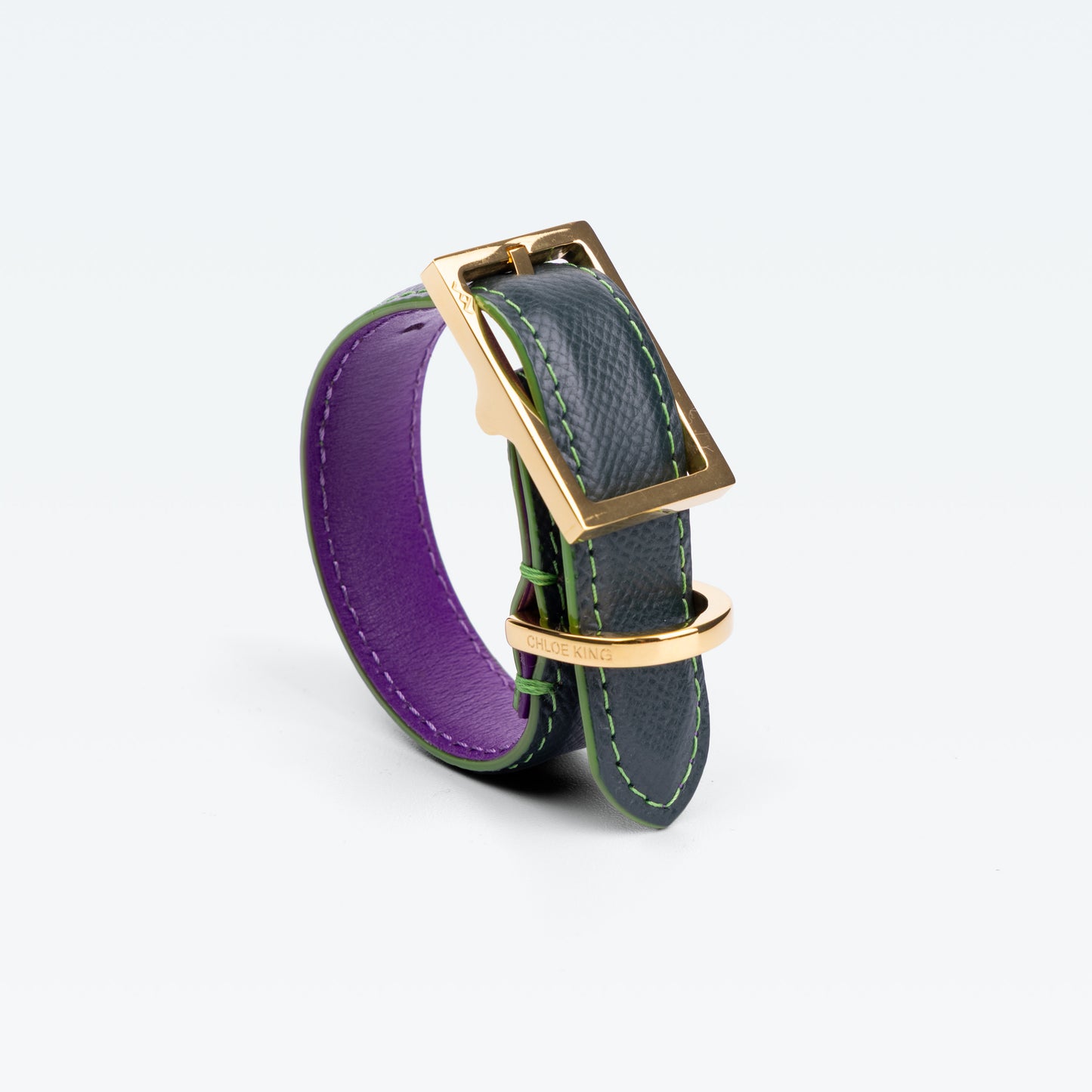 Cadogan Cuff in Vert Regent with gold hardware