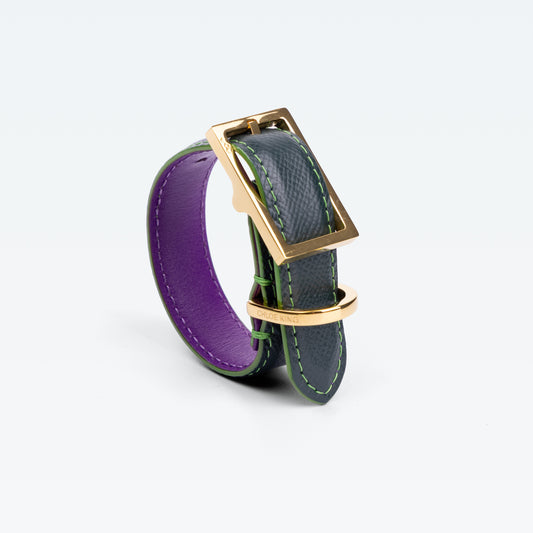 Cadogan Cuff in Vert Regent with gold hardware