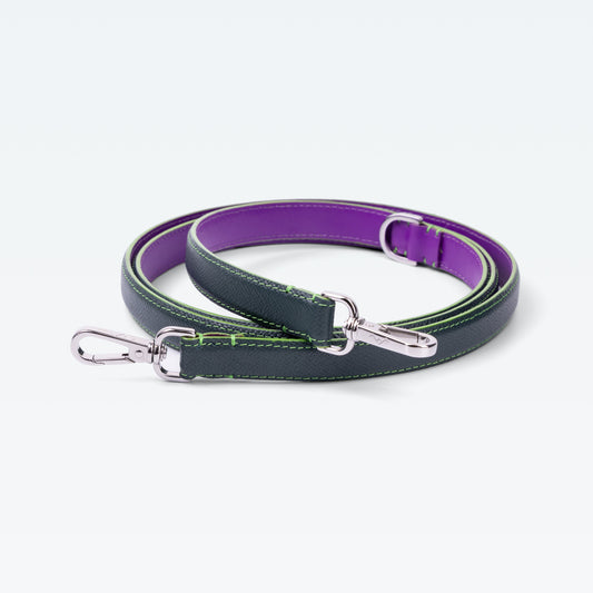 Cadogan Link Handle Lead in Vert Regent with palladium hardware