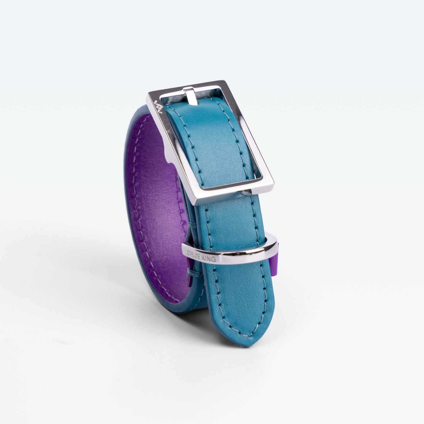 Grosvenor Cuff in Celeste with palladium hardware