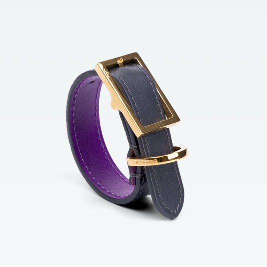 Grosvenor Cuff in Flint with gold hardware