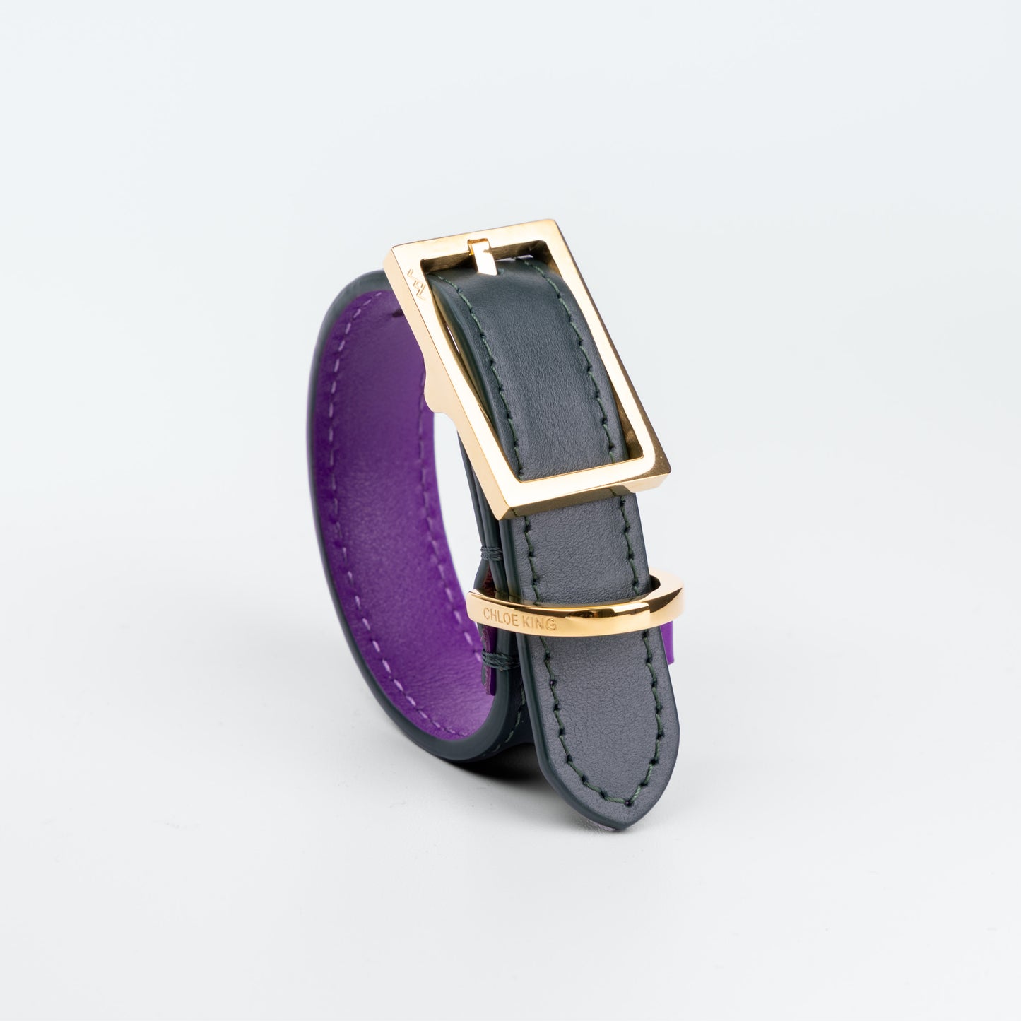 Grosvenor Cuff in Vert Regent with gold hardware