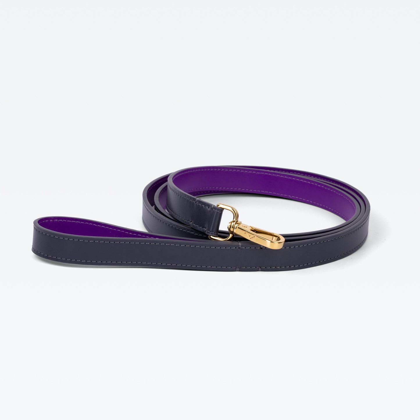 Grosvenor Loop Handle Lead in Flint with gold hardware
